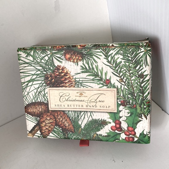 CHRISTMAS TREE Shea Butter Hand Soap Bars by Michel NEW Gift Set of 2 - Picture 2 of 15
